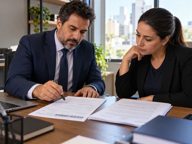 Gestor de pequena empresa revisa documentos trabalhistas no escritório, em uma conversa sobre depósito recursal 2026: valores e regra para microempresas