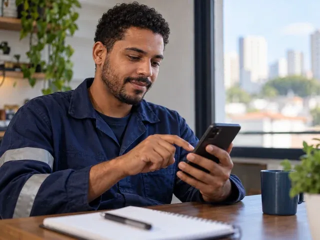 Cliente recebe orientação jurídica online sobre o processo trabalhista, em uma conversa sobre processo trabalhista online: como funciona pelo celular
