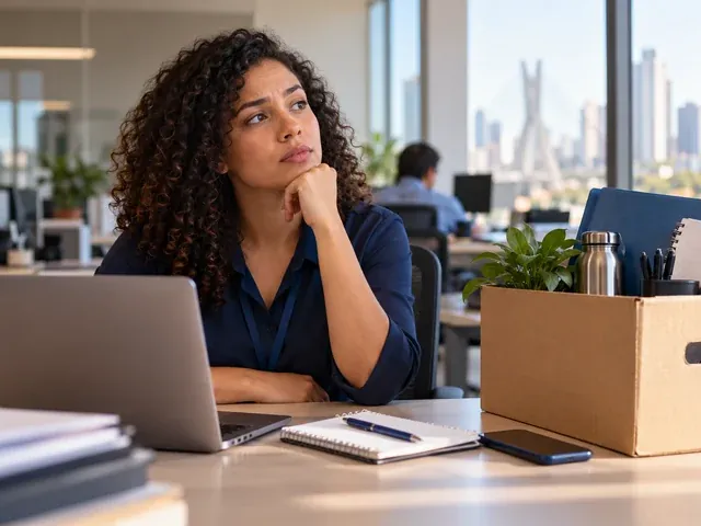 Trabalhadora pensando em como sair do emprego sem pedir demissão