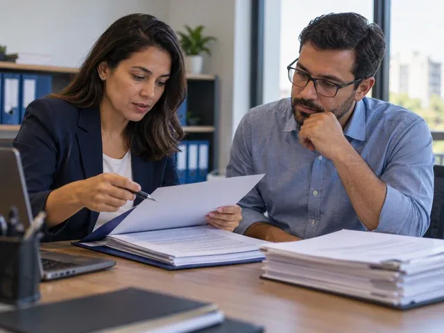Regulamento interno da empresa impresso ao lado de contratos de trabalho